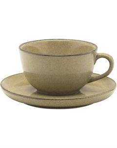 Чашка с блюдцем Oxford Flat Shape Ocre 141354