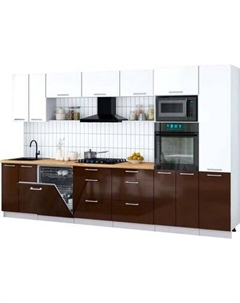 Кухонный гарнитур Интерлиния Мила Gloss 3.4-ПМ1