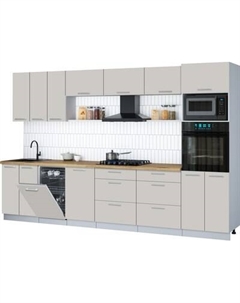 Кухонный гарнитур Интерлиния Мила Gloss 3.3-ПМ3