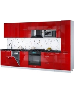 Кухонный гарнитур Интерлиния Мила Gloss 3.4-ПМ4