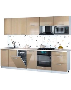 Кухонный гарнитур Интерлиния Мила Gloss 2.9-ПМ4