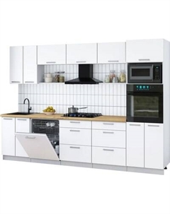 Кухонный гарнитур Интерлиния Мила Gloss 3.0-ПМ1