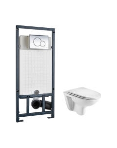 Унитаз подвесной с инсталляцией WeltWasser Baarbach 004 GL-WT + Marberg 507 RD Weltwasser