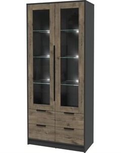 Шкаф с витриной Интерлиния Концепт КТ-ШВ2 с подсветкой