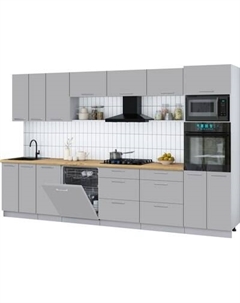 Кухонный гарнитур Интерлиния Мила Gloss 3.4-ПМ1-2