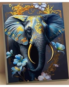 Картина по номерам Флюид Индийский слон 40x50 / HR0690