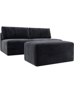 Комплект мягкой мебели Лига Диванов Лига-060 НПБ с пуфом / 129659 Лига диванов