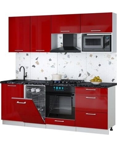 Кухонный гарнитур Интерлиния Мила Gloss 2.15-ПМ4