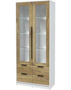 Шкаф с витриной Интерлиния Концепт КТ-ШВ2 с подсветкой