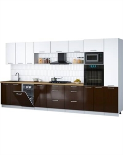 Кухонный гарнитур Интерлиния Мила Gloss 3.9-ПМ3