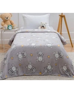 Плед Павлинка Медвежата серые 150x200