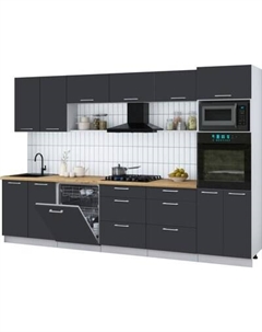 Кухонный гарнитур Интерлиния Мила Gloss 3.2-ПМ1