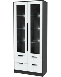 Шкаф с витриной Интерлиния Концепт КТ-ШВ2 с подсветкой