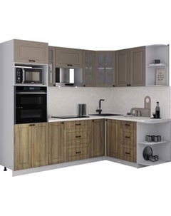 Кухонный гарнитур Интерлиния Мила Деко 1.68x2.4 PR