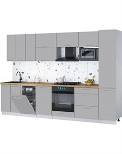 Кухонный гарнитур Интерлиния Мила Gloss 3.1-ПМ4