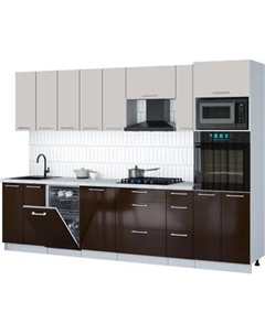 Кухонный гарнитур Интерлиния Мила Gloss 3.0-ПМ3