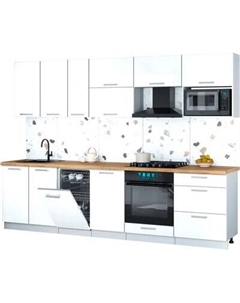 Кухонный гарнитур Интерлиния Мила Gloss 2.9-ПМ4