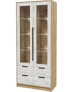 Шкаф с витриной Интерлиния Концепт КТ-ШВ2 с подсветкой
