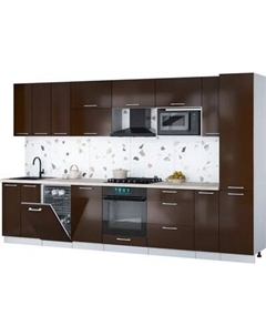 Кухонный гарнитур Интерлиния Мила Gloss 3.4-ПМ4