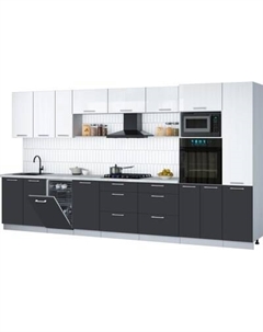 Кухонный гарнитур Интерлиния Мила Gloss 3.9-ПМ3