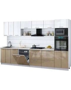 Кухонный гарнитур Интерлиния Мила Gloss 3.4-ПМ1-2