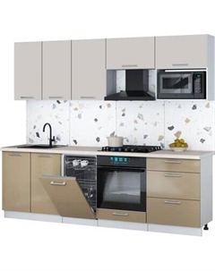 Кухонный гарнитур Интерлиния Мила Gloss 2.45-ПМ4