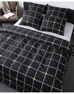 Комплект постельного белья Luisa de Rizzo Клетка 1.5сп 20214-1+20214-2 Luisa de rizzo