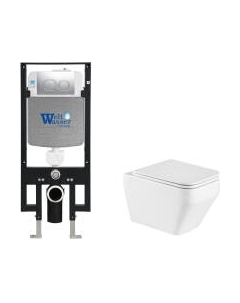 Унитаз подвесной с инсталляцией WeltWasser Amberg 497 + Hofbach 041 GL-WT + Amberg RD-MT CR Weltwasser