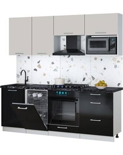 Кухонный гарнитур Интерлиния Мила Gloss 2.15-ПМ4