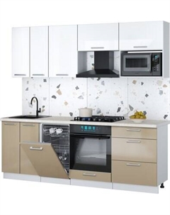 Кухонный гарнитур Интерлиния Мила Gloss 2.25-ПМ4