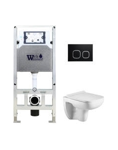 Унитаз подвесной с инсталляцией WeltWasser Amberg 506 ST+ Kehlbach 004 GL-WT+ Amberg RD-BL Weltwasser