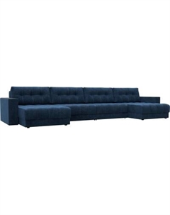 Диван П-образный Лига Диванов Лига-049 НПБ Лонг с декором Лига диванов