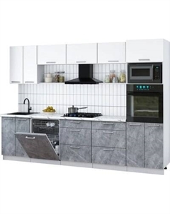 Кухонный гарнитур Интерлиния Мила Gloss 3.0-ПМ1