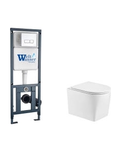 Унитаз подвесной с инсталляцией WeltWasser Marberg 410 + Nesenbach 004 GL-WT + Mar 410 SE-WT Weltwasser