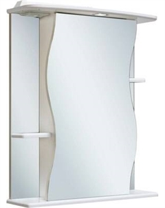 Шкаф с зеркалом для ванной Runo Лилия 60 правый