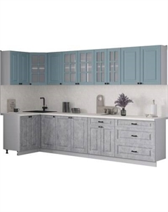 Кухонный гарнитур Интерлиния Мила Деко 1.2x3.2