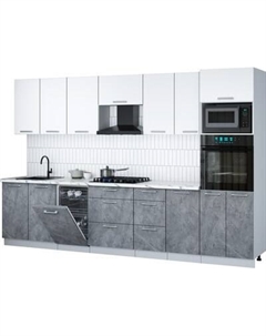 Кухонный гарнитур Интерлиния Мила Gloss 3.25-ПМ3