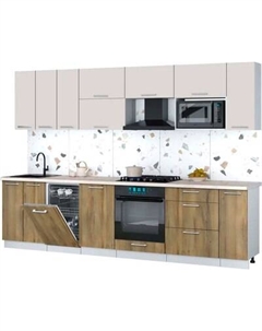 Кухонный гарнитур Интерлиния Мила Gloss 3.0-ПМ4