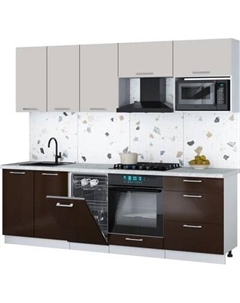 Кухонный гарнитур Интерлиния Мила Gloss 2.45-ПМ4