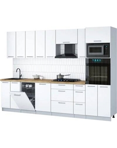 Кухонный гарнитур Интерлиния Мила Gloss 3.0-ПМ3