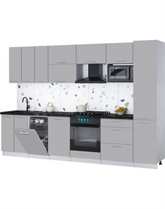 Кухонный гарнитур Интерлиния Мила Gloss 3.1-ПМ4