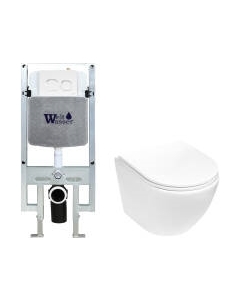 Унитаз подвесной с инсталляцией WeltWasser Amberg 497 ST + Merzbach 043 MT-WT + Amberg RD-WT Weltwasser