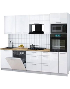Кухонный гарнитур Интерлиния Мила Gloss 2.6-ПМ1