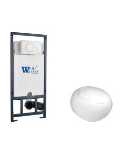 Унитаз подвесной с инсталляцией WeltWasser Marberg 507 + Jeckenbach 004 GL-WT + Mar 507 RD GL-WT Weltwasser