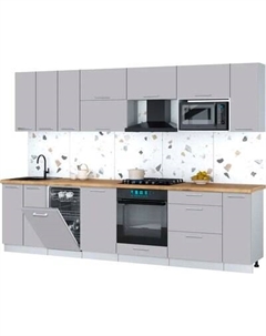 Кухонный гарнитур Интерлиния Мила Gloss 3.0-ПМ4