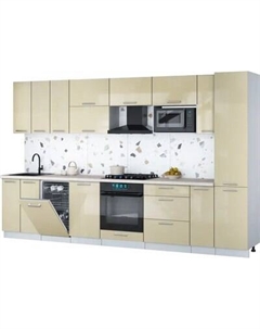 Кухонный гарнитур Интерлиния Мила Gloss 3.4-ПМ4
