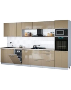 Кухонный гарнитур Интерлиния Мила Gloss 3.5-ПМ3