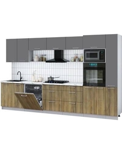Кухонный гарнитур Интерлиния Мила Gloss 3.5-ПМ1