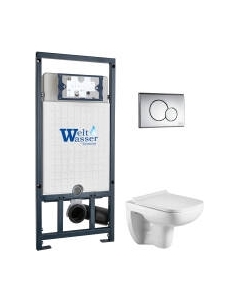 Унитаз подвесной с инсталляцией WeltWasser Marberg 507 + Kehlbach 004 GL-WT + Mar 507 RD Weltwasser