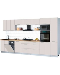 Кухонный гарнитур Интерлиния Мила Gloss 3.7-ПМ3